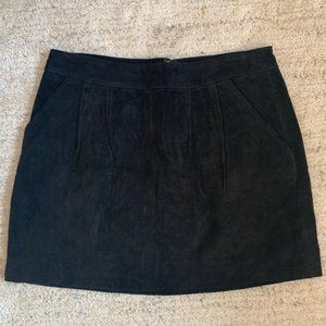 Black Suede Miniskirt